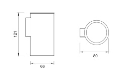 WHITECROSS ergo Стакан для зубных принадлежностей подвесной, брашированное золото мини 3 3