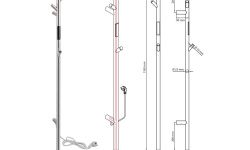 BEMETA Полотенцесушитель-стойка электрический,  H1180 мм, 30W, хром мини 3 2