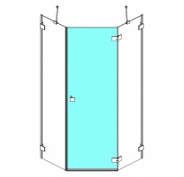 RADAWAY Essenza New PTJ door R Дверь для боковых стенок, черная/прозрачное