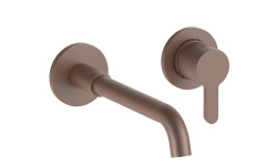 FANTINI ICONA CLASSIC Смеситель из стены для раковины, вылет 21 см, Matt Copper PVD мини 1
