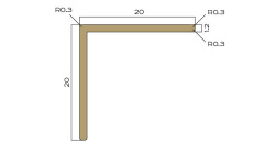 NEEXYDECOR профиль латуль хромированная  20x20x2700 (PVL74) мини 3 6