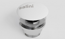 Salini Донный клапан для раковины D505, S-Sense, белый матовый мини 1