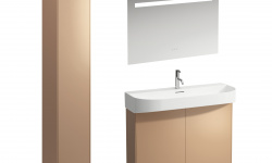 LAU SONAR Комплект мебели с раковиной и зеркалом, Copper/белый мини 1