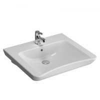 VITRA Conforma Раковина подвесная с переливом, 1 отв. под смеситель, 60х54 см, белый