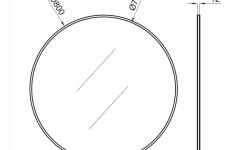 NOKEN LOUNGE Зеркало Ø 80 см с лакированной рамой, черный мини 3 2