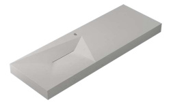 LANTIC FACES MURAL Раковина подвесная 130x45x9 см, Persian White мини 1