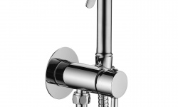 PAFFONI TWEET ROUND MIX Гигиенический душ с держателем и шлангом 1200 мм, хром мини 1