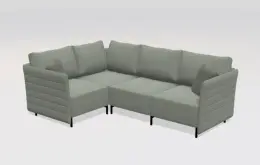 GAMADECOR STRIPES S2 R COMPOSICIÓN 1 Диван на ножках угловой правый 279x199 см, Спецзаказ!