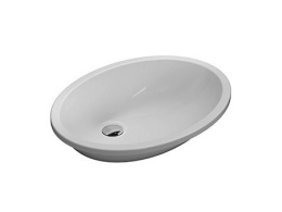 GLOBO SIBARI Раковина встраиваемая под столешницу с переливом, 57х43хh20 см, белый