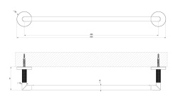 GESSI ANELLO Полотенцедержатель настенный, 45 см, Warm Bronze Br. PVD мини 3 2