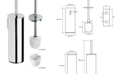 BEMETA OMEGA Ершик подвесной 95х390х105 мм, щетка белая/хром мини 3 2