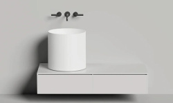 Salini ARMONIA ROUND 03 Раковина накладная Ø450 мм, S-Stone-белый матовый мини 1