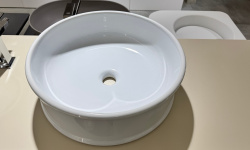 ART CERAM ATELIER Раковина накладная, Ø 44 см, glossy white мини 3 5