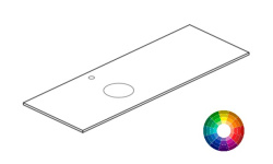 BRENTA TD05 Столешница из керамогранита 140х49.6хh1,2 см, BXX керамогранит мини 1