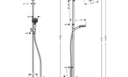 HANSGROHE Crometta E Showerpipe 240 1jet Душевая стойка с термостатом для ванны, хром мини 3 2