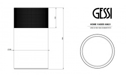 GS HOME Ваза для интерьера, Ø165хH300 мм, DIAMANTATO/707 Black Metal Br. PVD мини 3 3