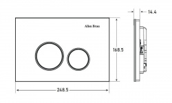 ALLEN BRAU PRIORITY 2,0 Клавиша смыва двойная, стекло белый/хром (306289) мини 3 3