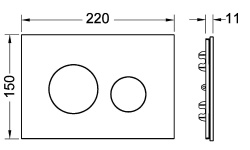 TECEloop modular Стеклянная лицевая панель смыва для унитаза, белая мини 3 2