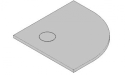SP LAND STONE ANGULAR Поддон из смолы с текстурой камня 90x90 см R55, серый мини 1