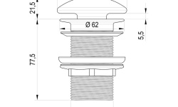 RAVAK Veda Slim Слив для умывальника (керамика), белый мини 3 2