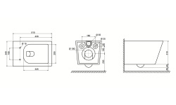 TECEspring S Унитаз безободковый подвесной с сиденьем, смыв Tornado, 34x51x35 см, белый мини 3 5
