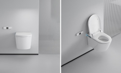 NEMO Унитаз подвесной электронный с функцией биде c крышкой, 600х380х400 мм, белый мини 3 2