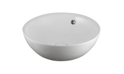 NOKEN SLENDER Раковина Ø42 см для установки на столешницу с переливом, с ДК, белый матовый мини 1