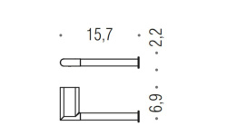 COLOMBO Mini Держатель туалетной бумаги, DX, PVD графит матовый мини 3 3