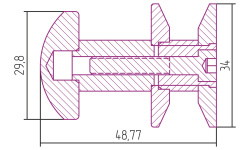 СУНЕРЖА Вешалка "СФЕРА" для полотенцесушителя, хром мини 3 3