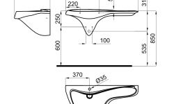 NOKEN VITAE Комплект керамики со смесителями и зеркалом, белый/хром мини 3 4