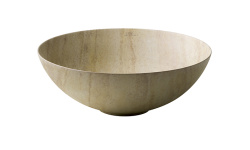 NOKEN SLENDER Раковина на столешницу Ø40 см, БЕЗ перелива, с ДК, travertino marble мини 1