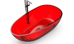 KNIEF EGG Shape Ванна отдельностоящая 170x85x54 см, 40 Rubin/хром мини 1