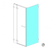 RADAWAY EUPHORIA S1 100 Боковая стенка для двери, 973-983xH2000 мм, хром/прозрачное