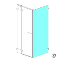 душевые ограждения RADAWAY EUPHORIA S1 100 Боковая стенка для двери, 973-983xH2000 мм, хром/прозрачное