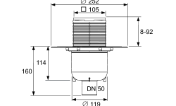 TECEdrainpoint S130 Трап дренажный вертикальный, 10x10 см, полированная сталь мини 3 3