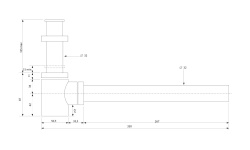 GAMADECOR Сифон DESG.300 MINI, 102-192мм, хром мини 3 2