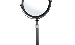 DW SP 13/V Зеркало косметическое настольное, Ø17 см, Н50 см, Черный матовый/Хром мини 1