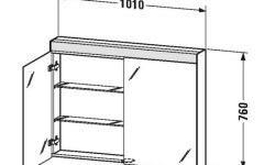 DURAVIT Зеркальный шкафчик со светодиодной подсветкой, 1010x760х148 мм мини 3 2