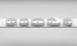 RAVAK MOON 1 Раковина из литого мрамора, без перелива, 400x400x120 мм, белый мини 3 2