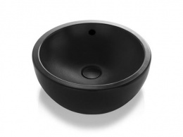 CIELO SHUI Раковина накладная с переливом ø42x16,5h см, N - Gloss Black