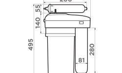 OMOIKIRI PURE DROP 2.1.4S Многоступенчатая система очистки воды 271х495х190 мм мини 3 5