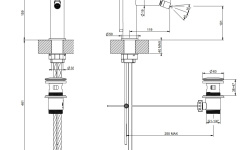 GESSI FLESSA Смеситель для биде с донным клапаном на 1 1/4”, Steel Brushed мини 3 2