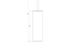 GESSI INGRANAGGIO Ершик туалетный, белый/Black Metal Brushed PVD мини 3 2