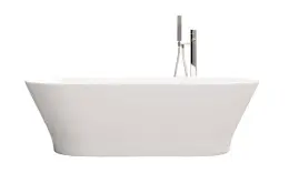 KRION SLIM Ванна отдельностоящая KRION® включает водослив Click-clack, 170х80 см, белый