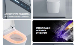 NEMO Унитаз подвесной электронный с функцией биде c крышкой, 600х380х400 мм, белый мини 3 4