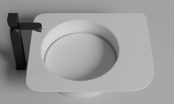 Salini NINFEA 02 Раковина накладная 545х447х120 мм, без перелива, S-Stone - белый матовый мини 3 4