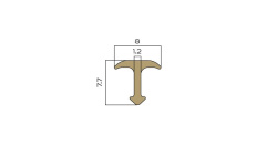 NEEXYDECOR профиль латунь хромированная  8x7,7х2700 (PVL68) мини 3 6