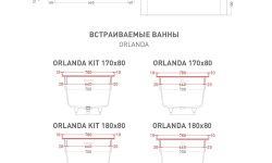 Salini Gabbiano IN 780/1 Полка для встраиваемой ванны 780х180х14 мм, S-Stone - RAL мат мини 3 10