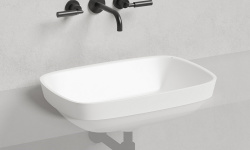 Salini MAREA 02 Раковина полувстраиваемая 598х398х160 мм, БЕЗ перелива, БЕЗ ДК, S-Stone - белый мат мини 1