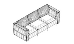 GAMADECOR FOLD S2 3 Диван на ножках в комплекте 274x108 см, Спецзаказ! мини 3 2
